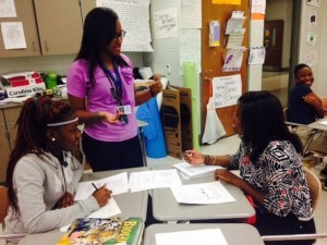 Teach for America-Alabama  Teacher Lauren Sanders in her classroom at P.D. Jackson-Olin High School in Birmingham.
