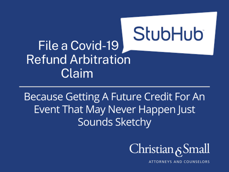 How to Get a Refund from StubHub – Because Getting a Future Credit for an Event That May Never Happen Just Sounds Sketchy