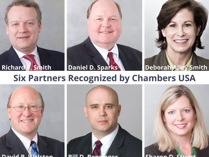Chambers USA 2021  Recognizes Christian & Small and Partners Bill Bensinger, Deborah Alley Smith, Richard  Smith, Dan Sparks, and David Walston