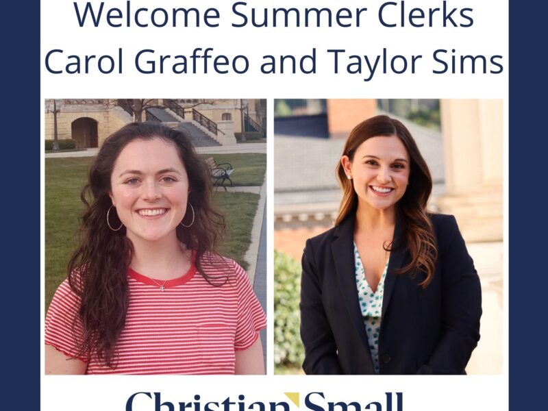 Christian & Small Welcomes  Carol Graffeo and Taylor Sims