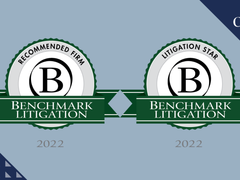 Six Partners Named 2022 Benchmark Litigation Stars