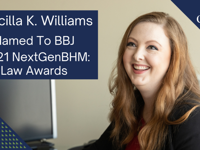 Priscilla K. Williams Recognized By Birmingham Business Journal as a 2021 NextGenBHM: Law Honoree