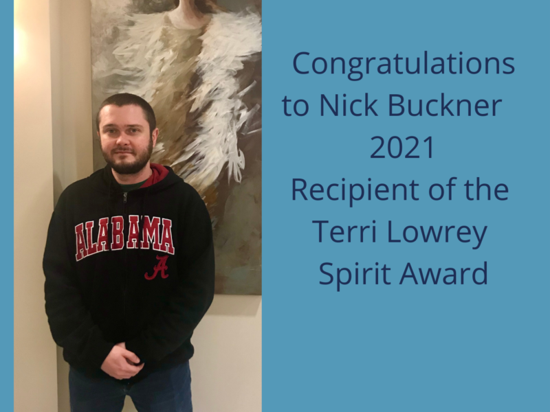 Nick Buckner Named Recipient of the 2021 Terri Lowrey Spirit Award