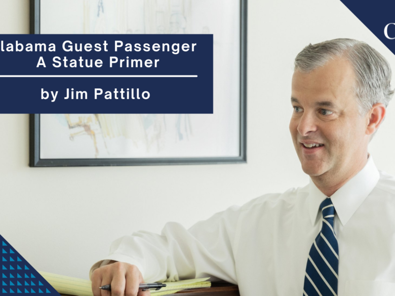Alabama Guest Passenger Statute Primer
