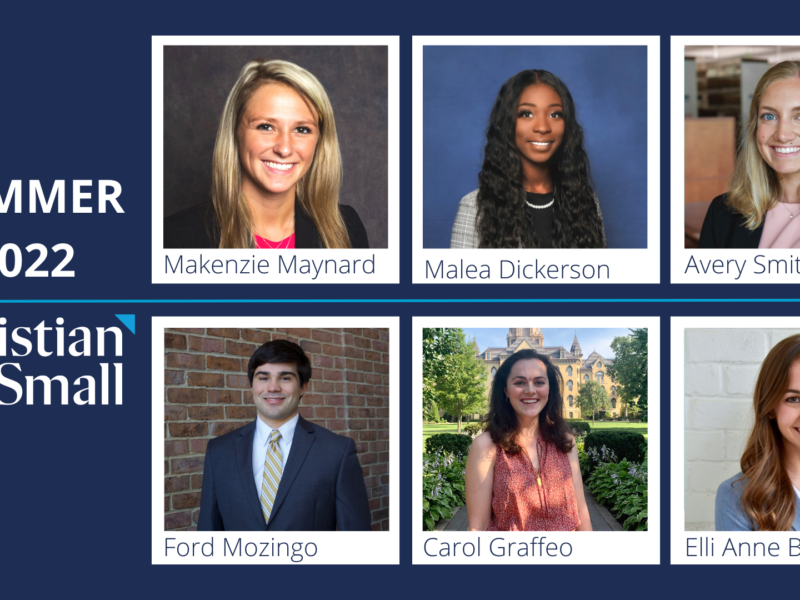 Christian & Small Welcomes Six Summer Associates