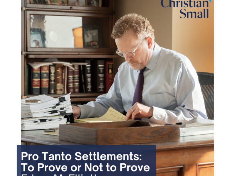 Pro Tanto Settlements: To Prove or Not to Prove