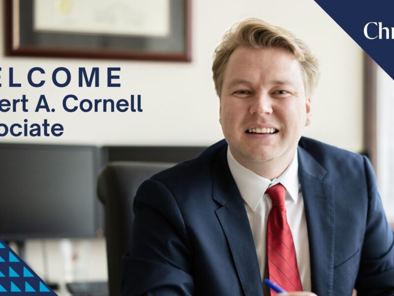 Christian & Small is Pleased to Welcome Robert A. Cornell  As Newest Associate in the Birmingham Office