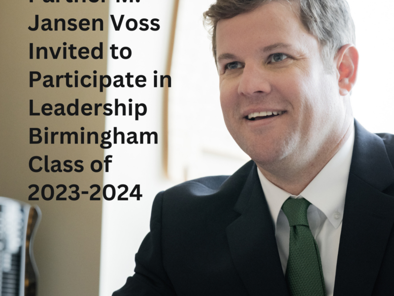 Partner M. Jansen Voss Invited to Participate in Leadership Birmingham Class of 2023-2024