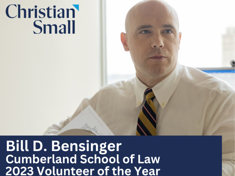 Bill D. Bensinger Recognized as 2023 Volunteer of the Year by Samford University, Cumberland School of Law