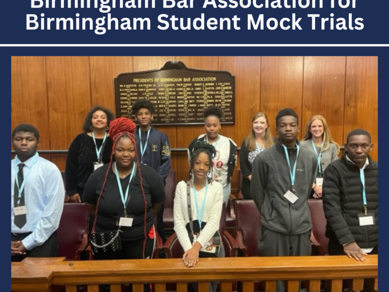Christian & Small Attorneys Coach Birmingham Bar Association’s First Mock Trial for High School Students