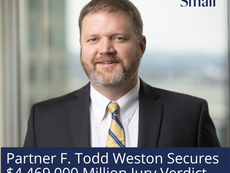 Partner F. Todd Weston Secures $4.5 Million Jury Verdict for Insurance Client