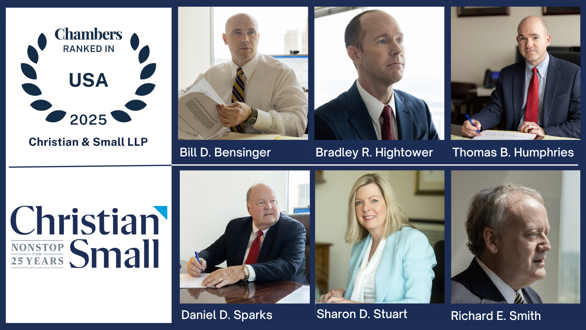 Christian & Small and Six Partners Recognized in 2025 Chambers USA Rankings