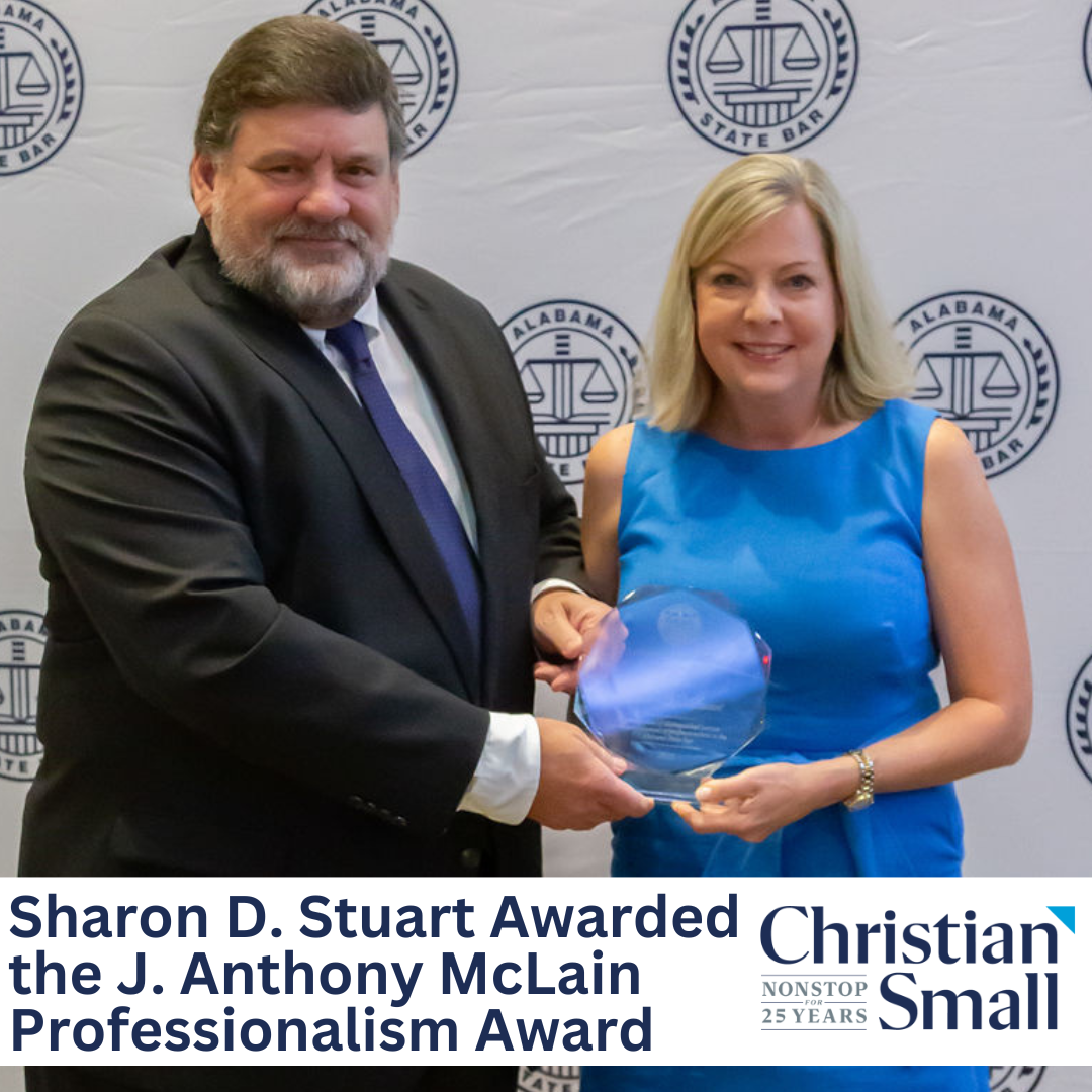 Sharon D. Stuart Honored by the Alabama State Bar with the J. Anthony “Tony” McLain Professionalism Award